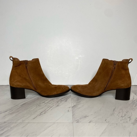 Paul Green Brown Suede Chelsea Heeled Bootie 6 / 8.5 - Picture 5 of 16